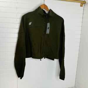 NWT FBF Body Cropped Hoodie Medium Green